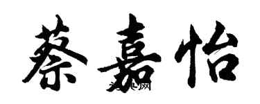 胡问遂蔡嘉怡行书个性签名怎么写