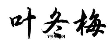 胡问遂叶冬梅行书个性签名怎么写