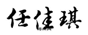 胡问遂任佳琪行书个性签名怎么写