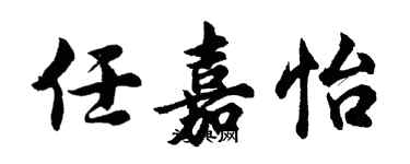 胡问遂任嘉怡行书个性签名怎么写