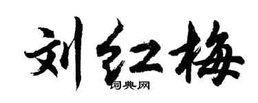 胡问遂刘红梅行书个性签名怎么写