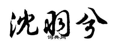 胡问遂沈羽兮行书个性签名怎么写
