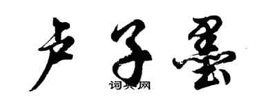 胡问遂卢子墨行书个性签名怎么写