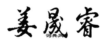 胡问遂姜晟睿行书个性签名怎么写