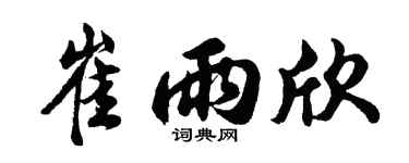 胡问遂崔雨欣行书个性签名怎么写
