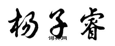 胡问遂杨子睿行书个性签名怎么写
