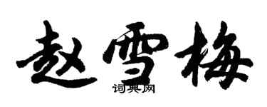 胡问遂赵雪梅行书个性签名怎么写
