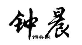 胡问遂钟晨行书个性签名怎么写