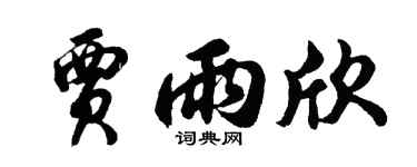 胡问遂贾雨欣行书个性签名怎么写