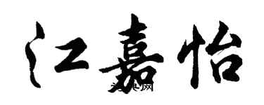 胡问遂江嘉怡行书个性签名怎么写