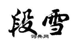 胡问遂段雪行书个性签名怎么写