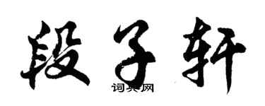 胡问遂段子轩行书个性签名怎么写