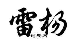 胡问遂雷杨行书个性签名怎么写