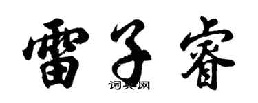 胡问遂雷子睿行书个性签名怎么写