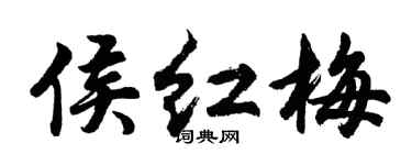 胡问遂侯红梅行书个性签名怎么写