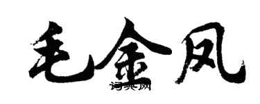 胡问遂毛金凤行书个性签名怎么写