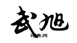 胡问遂武旭行书个性签名怎么写