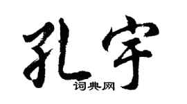 胡问遂孔宇行书个性签名怎么写
