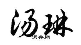 胡问遂汤琳行书个性签名怎么写