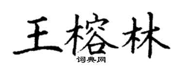 丁谦王榕林楷书个性签名怎么写