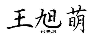 丁谦王旭萌楷书个性签名怎么写