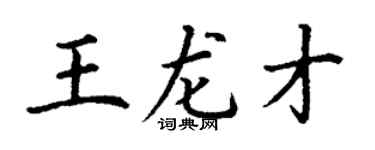 丁谦王龙才楷书个性签名怎么写