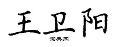 丁谦王卫阳楷书个性签名怎么写