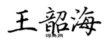 丁谦王韶海楷书个性签名怎么写