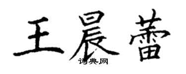 丁谦王晨蕾楷书个性签名怎么写