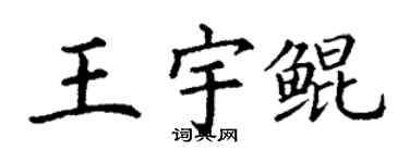 丁谦王宇鲲楷书个性签名怎么写
