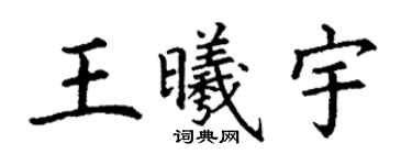 丁谦王曦宇楷书个性签名怎么写