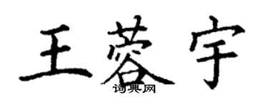 丁谦王蓉宇楷书个性签名怎么写
