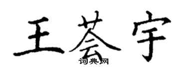 丁谦王荟宇楷书个性签名怎么写