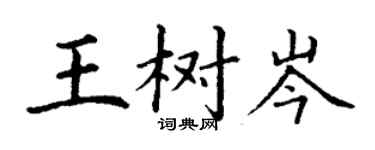 丁谦王树岑楷书个性签名怎么写