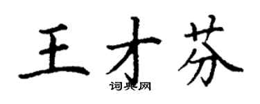 丁谦王才芬楷书个性签名怎么写