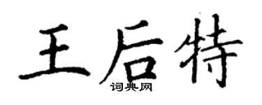 丁谦王后特楷书个性签名怎么写