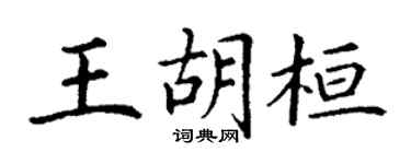 丁谦王胡桓楷书个性签名怎么写