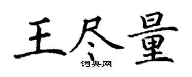 丁谦王尽量楷书个性签名怎么写
