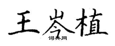 丁谦王岑植楷书个性签名怎么写