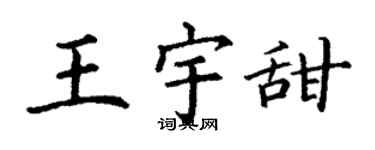 丁谦王宇甜楷书个性签名怎么写