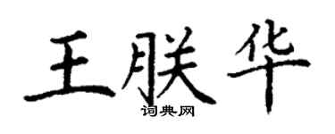 丁谦王朕华楷书个性签名怎么写
