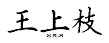 丁谦王上枝楷书个性签名怎么写
