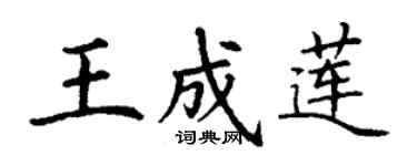 丁谦王成莲楷书个性签名怎么写