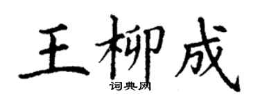 丁谦王柳成楷书个性签名怎么写