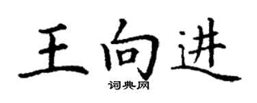 丁谦王向进楷书个性签名怎么写