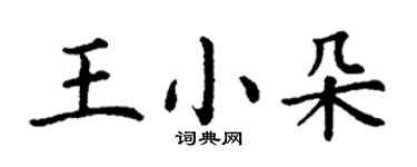 丁谦王小朵楷书个性签名怎么写