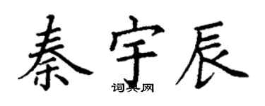 丁谦秦宇辰楷书个性签名怎么写