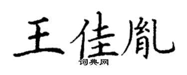 丁谦王佳胤楷书个性签名怎么写