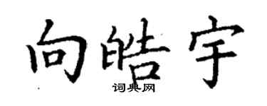 丁谦向皓宇楷书个性签名怎么写