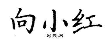 丁谦向小红楷书个性签名怎么写